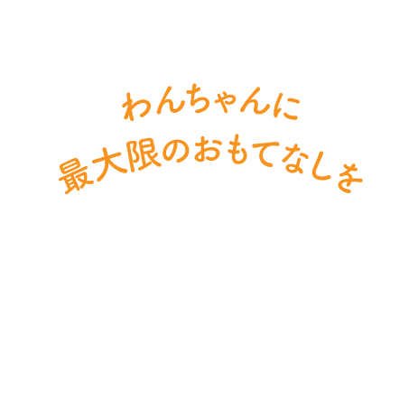 わんちゃんに最大限のおもてなしを 